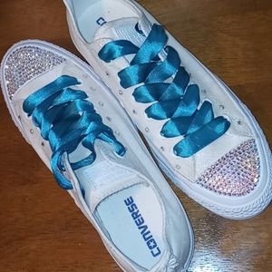 New Blinged out Converse sz 8